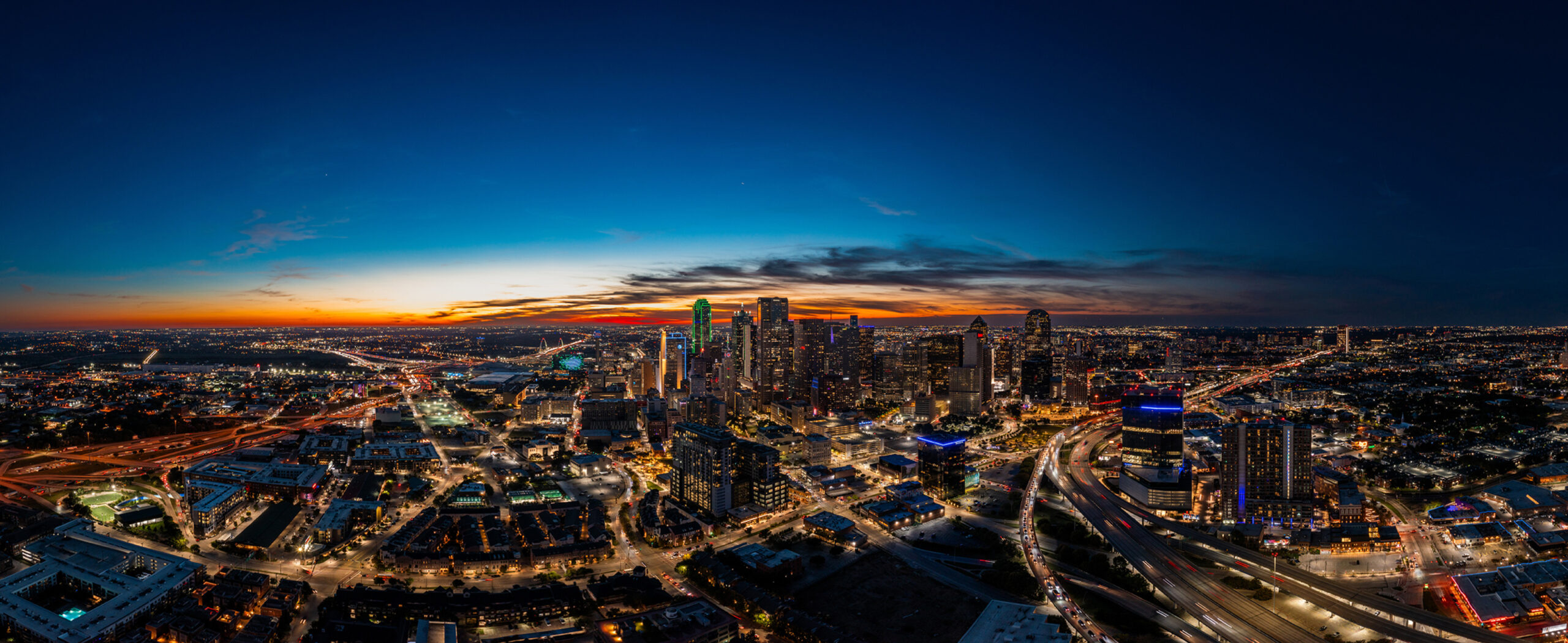 Downtown Dallas at night