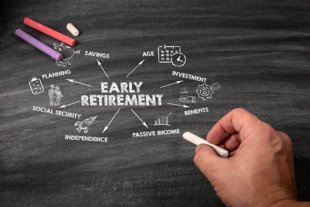 early retirement graphic