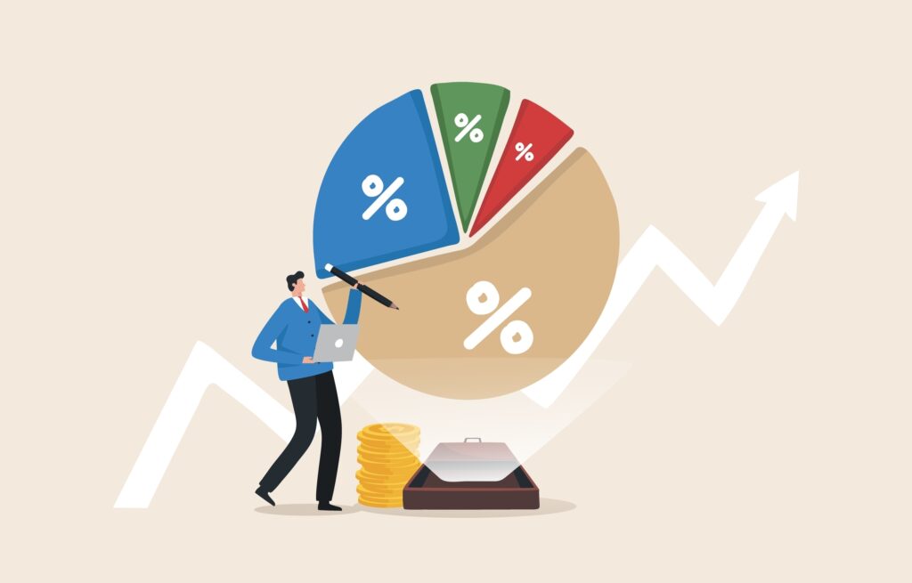 pie chart depicting diversification